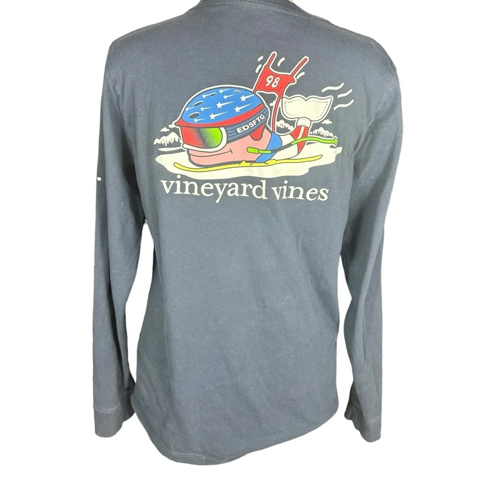 VINEYARD VINES: 1998 Ski Long Sleeve Graphic Tee -Size Large Kids